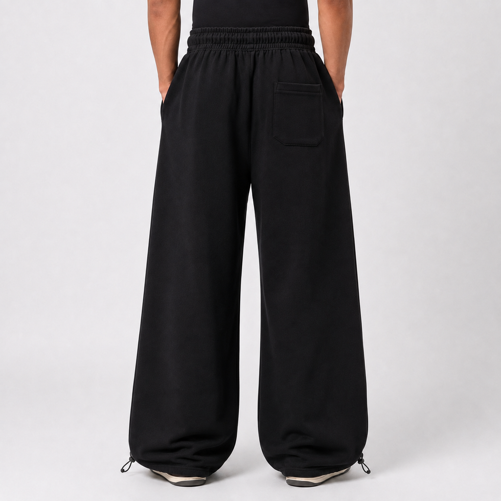 Side printed sweatpant - Black