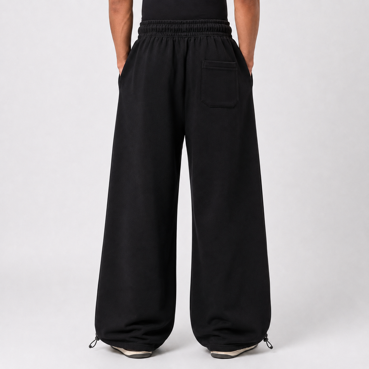 Side printed sweatpant - Black
