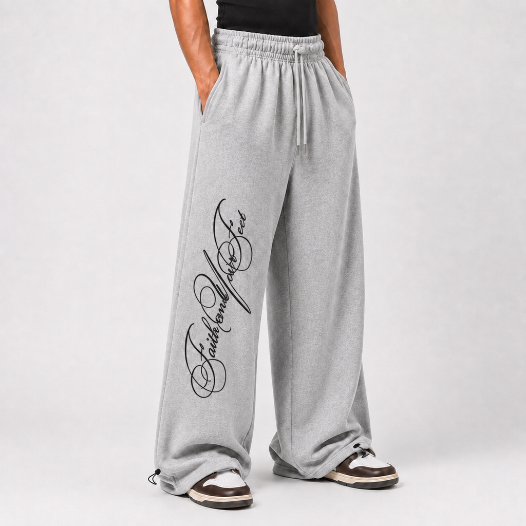 Side printed sweatpant - Grey