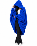 Fur Hoodie Blanket - Blue
