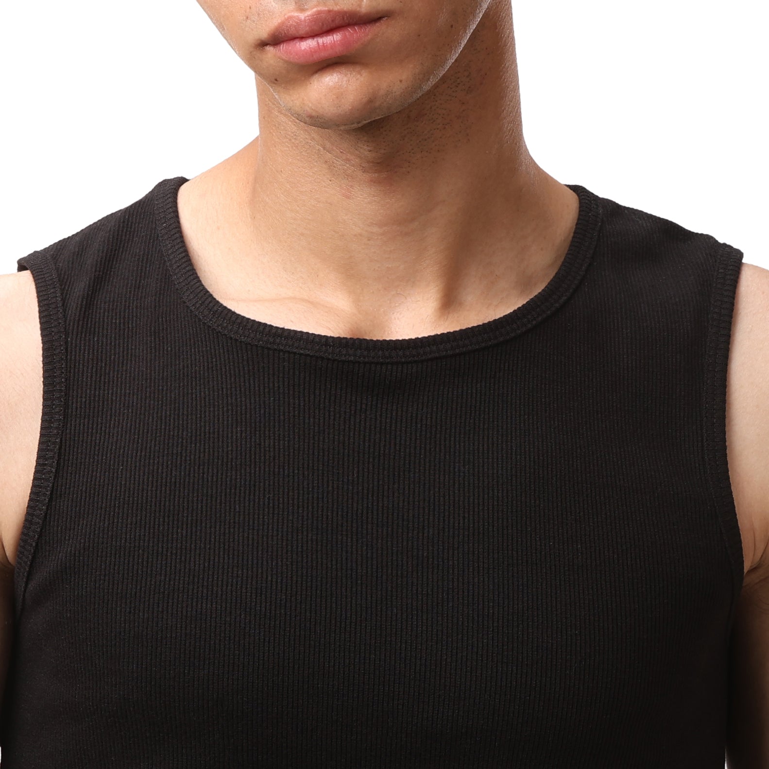 Stripped Tank Top - Black
