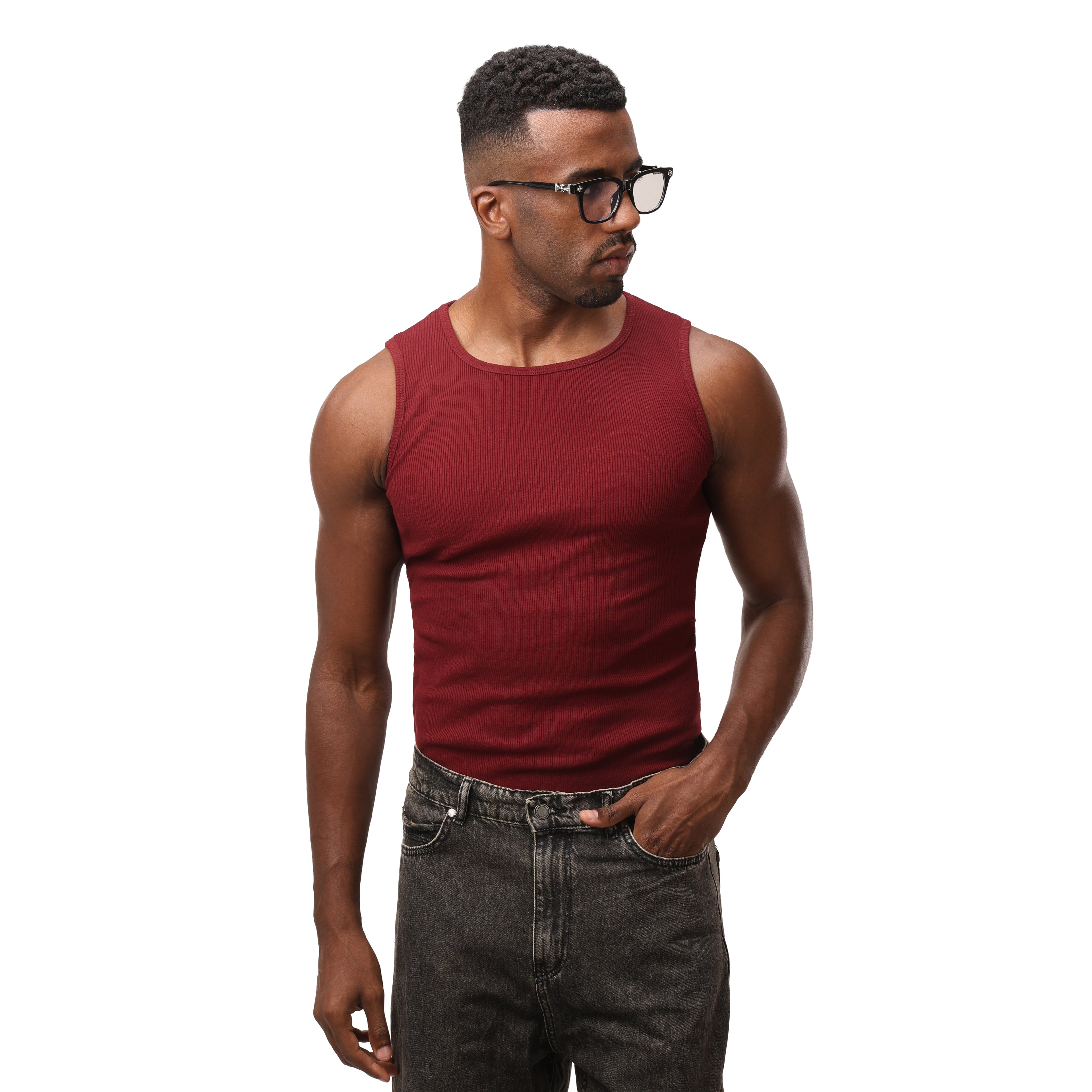 Stripped Tank Top - Grey