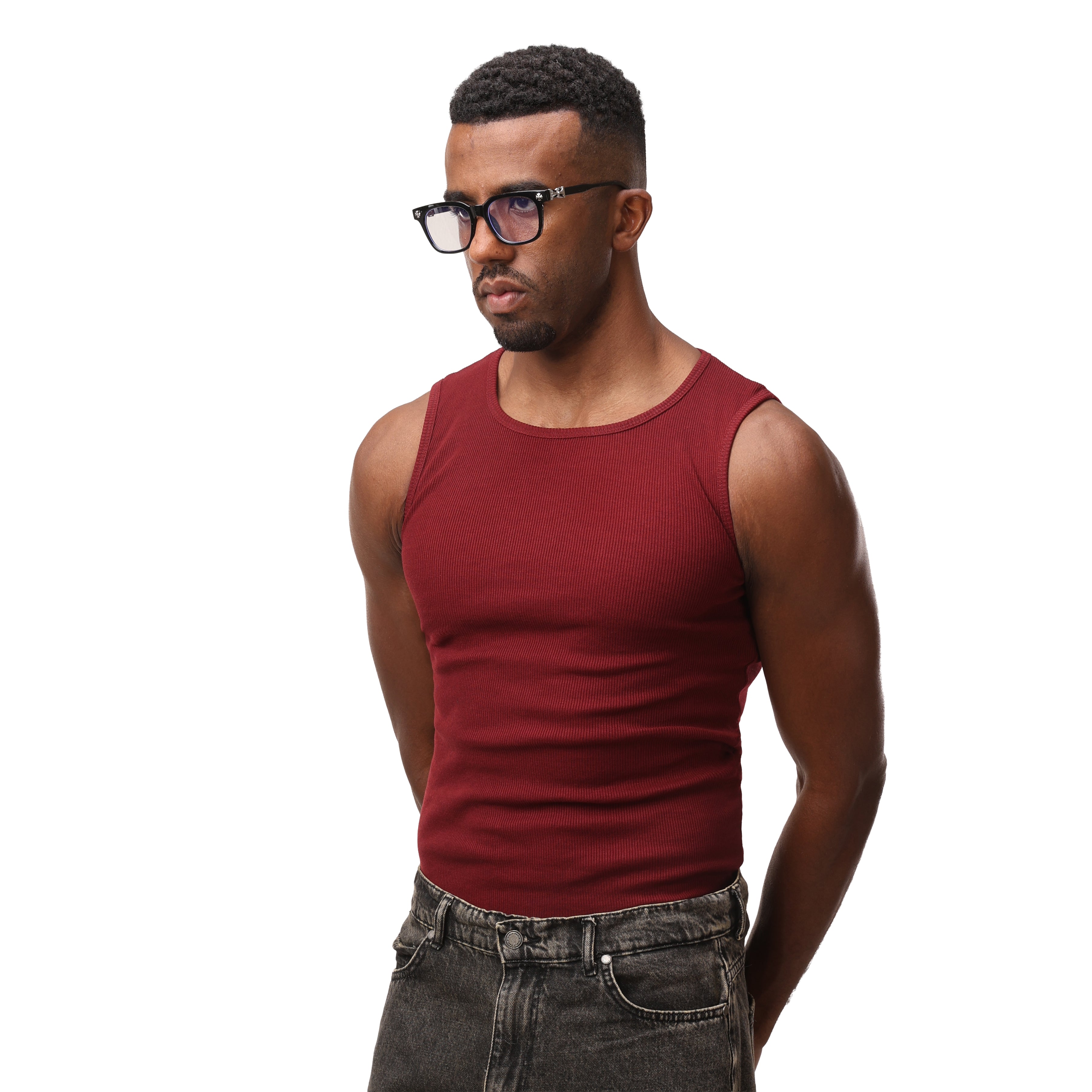 Stripped Tank Top - Grey