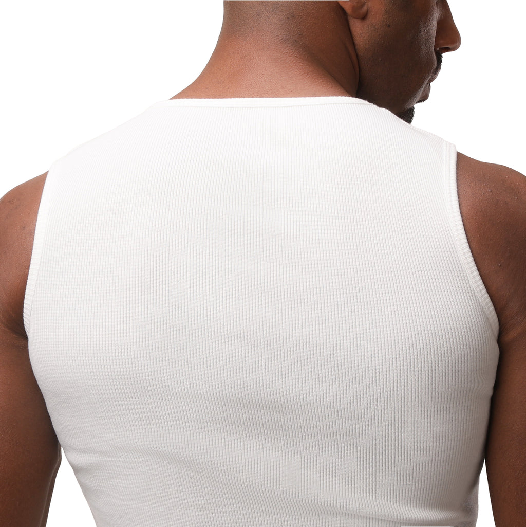 Stripped Tank Top - White