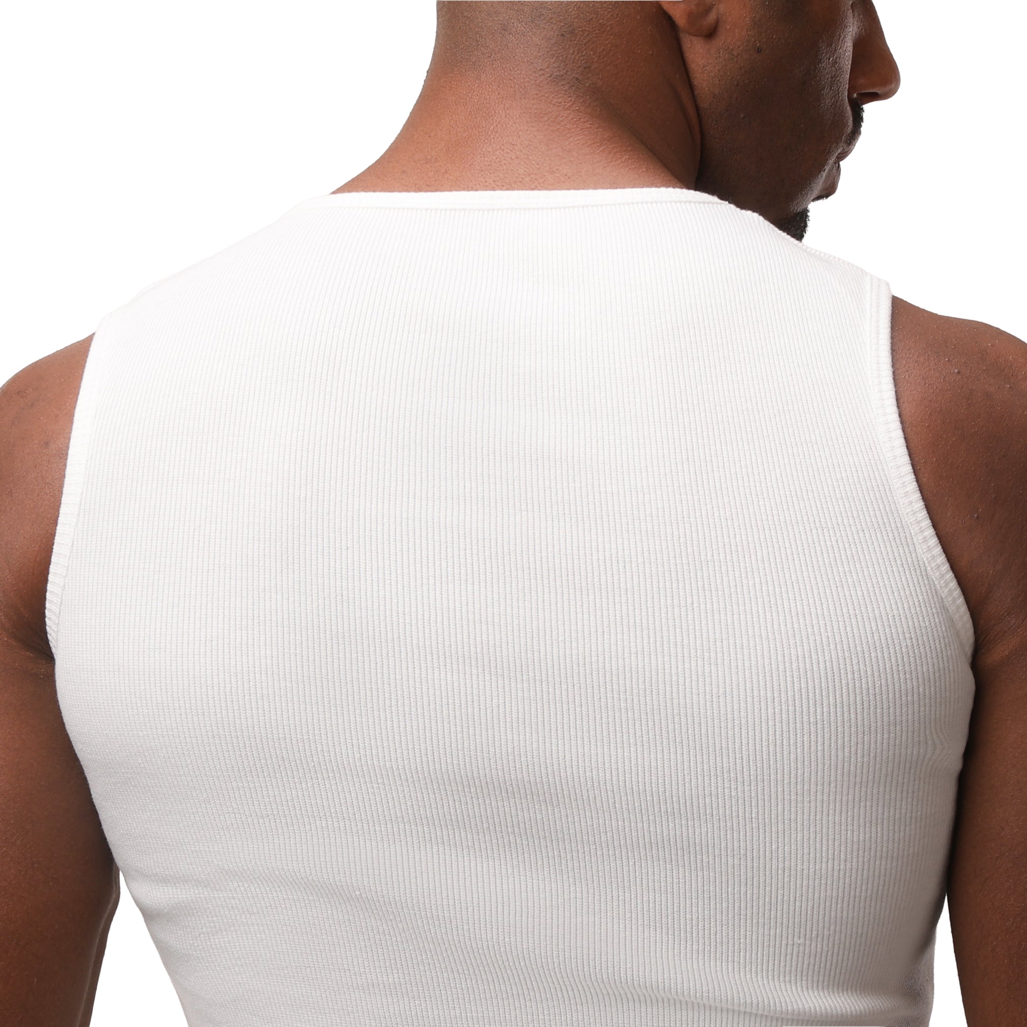 Stripped Tank Top - White