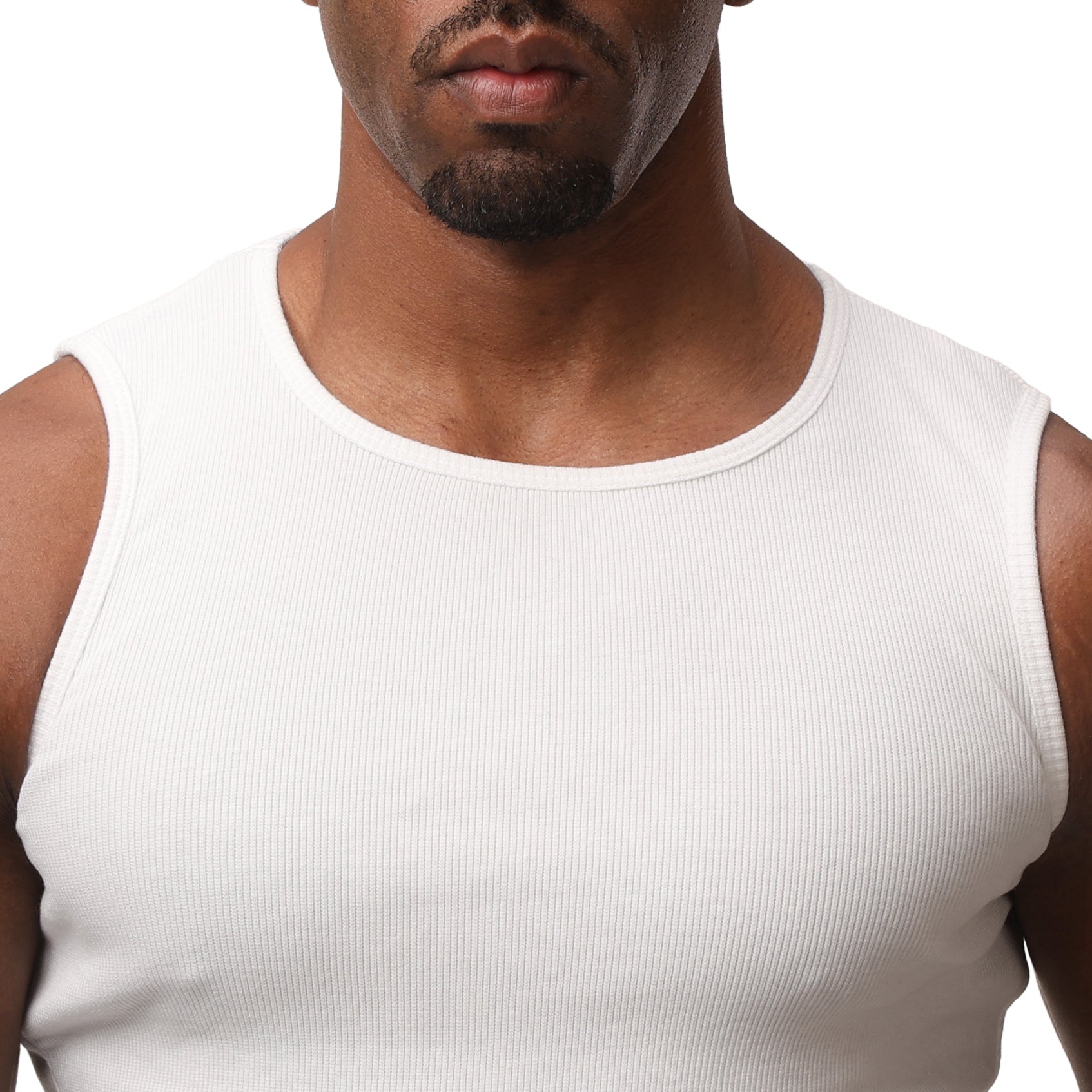 Stripped Tank Top - White
