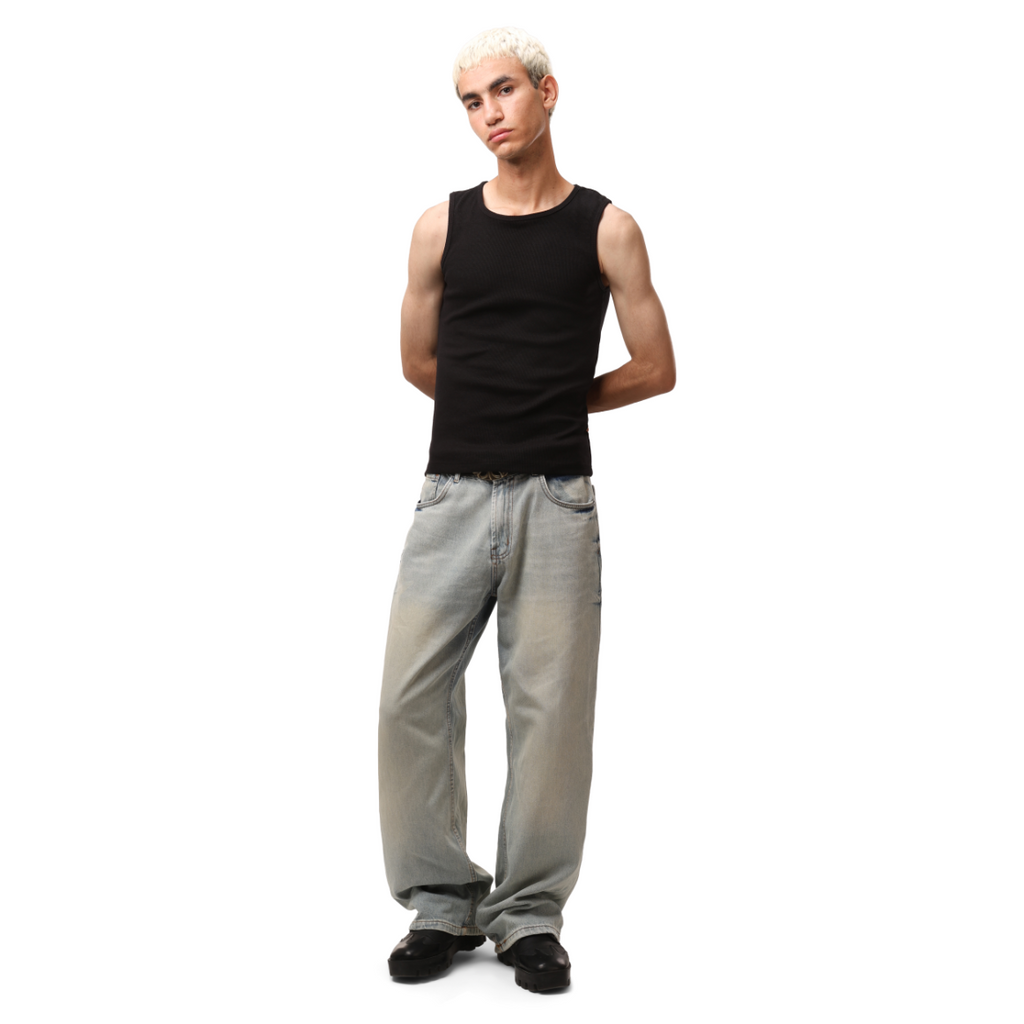 Stripped Tank Top - Black